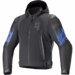 Alpinestars Zaca Air Venom impermeabile Moto Tessile Giacca, nero-blu, dimensione XL per uomo - Vista aggiuntiva 2