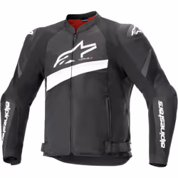 Alpinestars T-GP Plus R V4 Airflow giacca tessile moto traforata, nero-bianco, dimensione S per uomo
