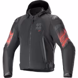 Alpinestars Zaca Air Venom impermeabile Moto Tessile Giacca, nero-rosso, dimensione S per uomo
