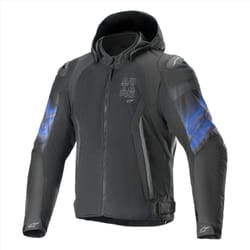 Alpinestars Zaca Air Venom impermeabile Moto Tessile Giacca, nero-blu, dimensione 2XL per uomo