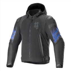 Alpinestars Zaca Air Venom impermeabile Moto Tessile Giacca, nero-blu, dimensione 3XL per uomo