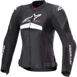 Alpinestars Stella T-GP Plus R V4 Airflow Giacca tessile moto da donna, nero-bianco, dimensione S per uomo