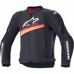 Alpinestars T-GP Plus R V4 Airflow giacca tessile moto traforata, nero-rosso, dimensione M per uomo
