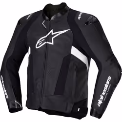 Alpinestars Missile V3 Giacca in pelle da moto, nero-bianco, dimensione 54 per uomo - Vista aggiuntiva 2