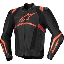 Alpinestars Missile Ignition V3 giacca in pelle da moto traforata, nero-rosso, dimensione 52 per uomo