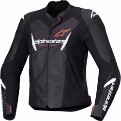 Alpinestars Stella Faster V3 Moto da donna Leather Jacke, nero-bianco-rosa-arancione, dimensione 38 per donne