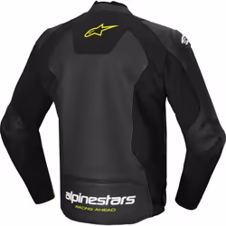 Alpinestars Faster V3 Airflow Giacca in pelle / tessuto da moto traforata, nero-giallo, dimensione 48 per uomo