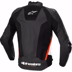 Alpinestars Missile V3 Airflow giacca in pelle da moto traforata, nero-bianco-rosso, dimensione 48 per uomo