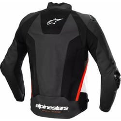 Alpinestars Missile V3 Airflow giacca in pelle da moto traforata, nero-bianco-rosso, dimensione 48 per uomo