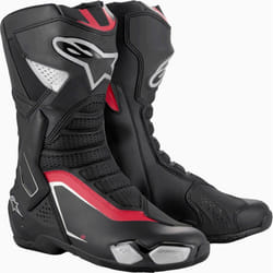 Alpinestars SMX-6 V3 Stivali da moto, nero-rosso-argento, dimensione 41 per uomo