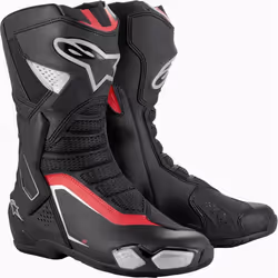 Alpinestars SMX-6 V3 Stivali da moto, nero-rosso-argento, dimensione 44 per uomo
