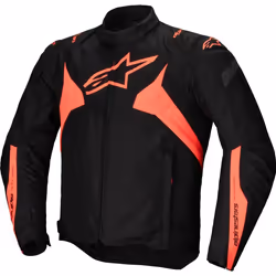 Alpinestars T-Jaws V4 impermeabile Giacca tessile moto, nero-rosso, dimensione S per uomo