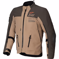 Alpinestars AMT-8 Stretch Drystar XF impermeabile Giacca tessile moto, marrone, dimensione XL per uomo