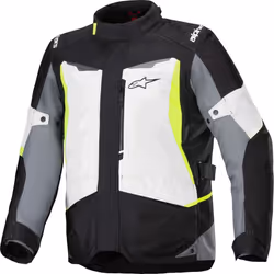 Alpinestars ST-1 impermeabile Giacca tessile moto, nero-grigio-giallo, dimensione 2XL per uomo