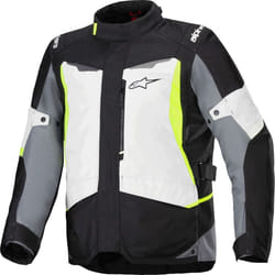 Alpinestars ST-1 impermeabile Giacca tessile moto, nero-grigio-giallo, dimensione 2XL per uomo