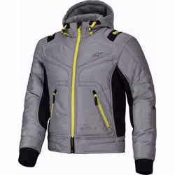Alpinestars Mohobbs impermeabile Giacca tessile moto, grigio-giallo, dimensione S per uomo