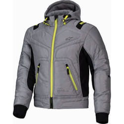 Alpinestars Mohobbs impermeabile Giacca tessile moto, grigio-giallo, dimensione S per uomo