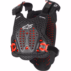 Alpinestars A-5 Plasma Corazza toracica, nero-rosso, dimensione XL 2XL per uomo