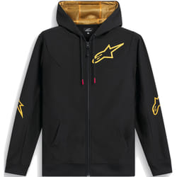 Alpinestars Sessions V3 Felpa con cappuccio e zip, nero-oro, dimensione L per uomo