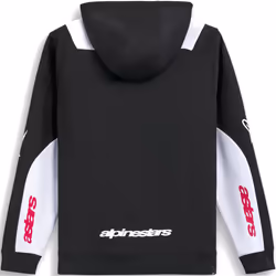 Alpinestars Sessions V3 Felpa con cappuccio e zip, nero-bianco-rosso, dimensione XL per uomo