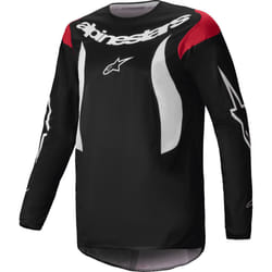 Alpinestars Fluid Haul Maglia da motocross, nero-bianco-rosso, dimensione XL per uomo