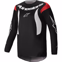 Alpinestars Fluid Haul Maglia da motocross, nero-bianco-rosso, dimensione 2XL per uomo
