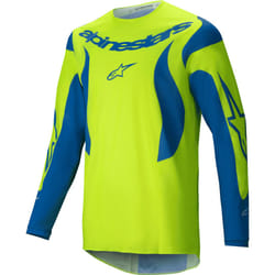 Alpinestars Fluid Haul Maglia da motocross, blu-giallo, dimensione M per uomo