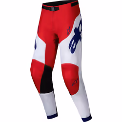 Alpinestars Racer Veil Pantaloni da motocross, bianco-rosso, dimensione 38 per uomo