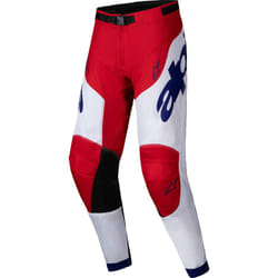 Alpinestars Racer Veil Pantaloni da motocross, bianco-rosso, dimensione 38 per uomo