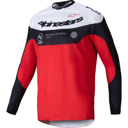 Alpinestars Pro-Dura Maglia da motocross, nero-bianco-rosso, dimensione S per uomo