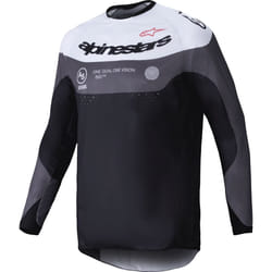 Alpinestars Pro-Dura Maglia da motocross, nero-grigio-bianco, dimensione L per uomo
