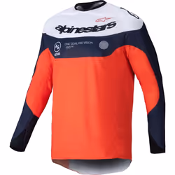 Alpinestars Pro-Dura Maglia da motocross, blu-arancione, dimensione 2XL per uomo