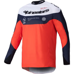 Alpinestars Pro-Dura Maglia da motocross, blu-arancione, dimensione 2XL per uomo