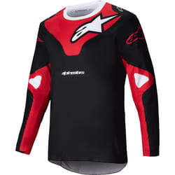 Alpinestars Racer Veil Maglia da motocross, nero-rosso, dimensione XL per uomo
