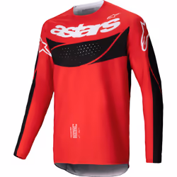 Alpinestars Techstar Dreem Maglia da motocross, nero-rosso, dimensione XL per uomo