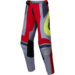 Alpinestars Racer Melt Pantaloni da motocross per ragazzi, grigio-rosso, dimensione 26