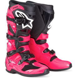 Alpinestars Tech 7 Stivali da motocross, nero-rosa, dimensione 42 per uomo