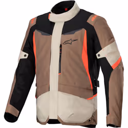 Alpinestars ST-1 impermeabile Giacca tessile moto, nero-marrone, dimensione S per uomo