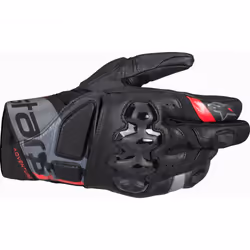 Alpinestars Belize v3 Drystar Guanti da moto impermeabili, nero-grigio-rosso, dimensione S per uomo