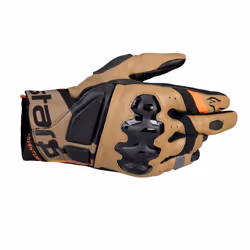Alpinestars Belize v3 Drystar Guanti da moto impermeabili, nero-marrone, dimensione S per uomo
