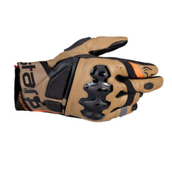 Alpinestars Belize v3 Drystar Guanti da moto impermeabili, nero-marrone, dimensione S per uomo