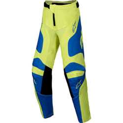 Alpinestars Racer Veil Pantaloni da motocross per ragazzi, blu-giallo, dimensione 26