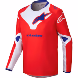Alpinesatrs Racer Veil Maglia Motocross Giovanile, bianco-rosso, dimensione S