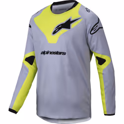 Alpinesatrs Racer Veil Maglia Motocross Giovanile, grigio-giallo, dimensione M