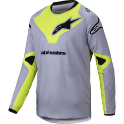 Alpinesatrs Racer Veil Maglia Motocross Giovanile, grigio-giallo, dimensione M