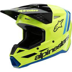 Alpinestars SM3 Radium Casco da motocross giovanile, nero-giallo, dimensione S