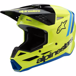 Alpinestars SM3 Radium Casco da motocross giovanile, nero-giallo, dimensione S