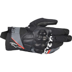 Alpinestars Corozal V3 Drystar Guanti da moto impermeabili, nero-grigio-rosso, dimensione S per uomo