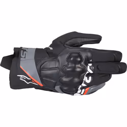Alpinestars Corozal V3 Drystar Guanti da moto impermeabili, nero-grigio-rosso, dimensione S per uomo