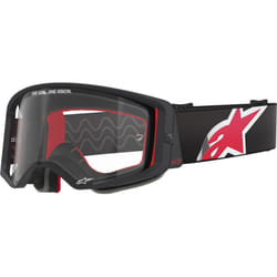 Alpinestars Supertech Corp Absolute Vision Stripe Occhiali da motocross, nero-rosso per uomo